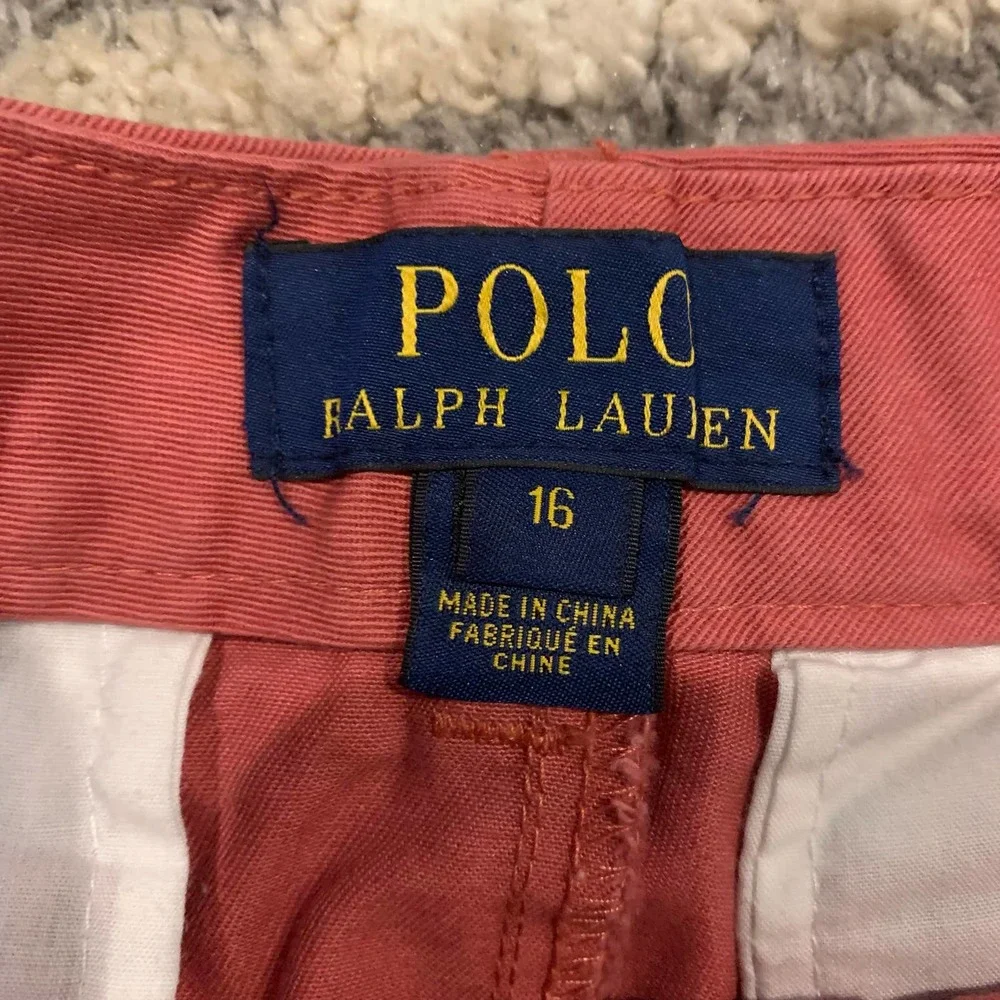 Polo Ralph Lauren Classic Chino Flat Front Salmon Shorts Youth‎ Boy’s Size 16